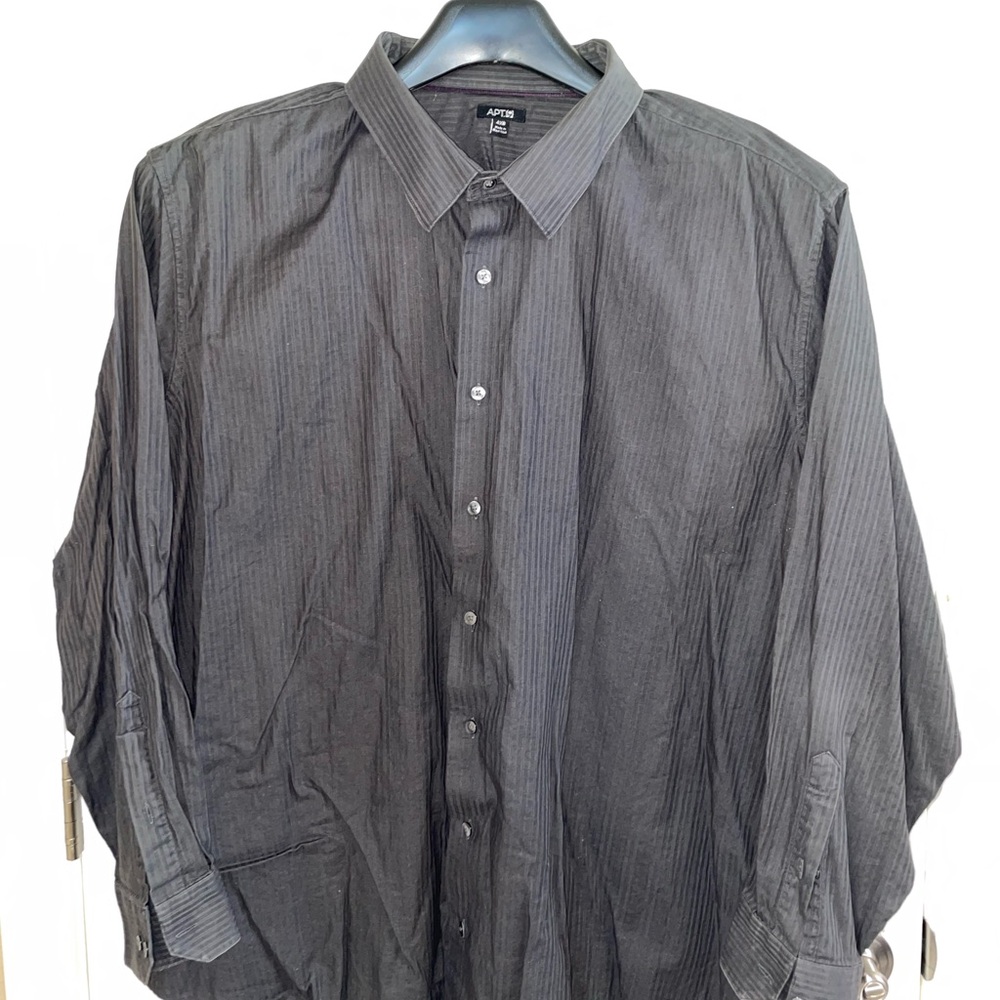 Apt. 9 Black Casual Button Down Shirt with Long Sleeves